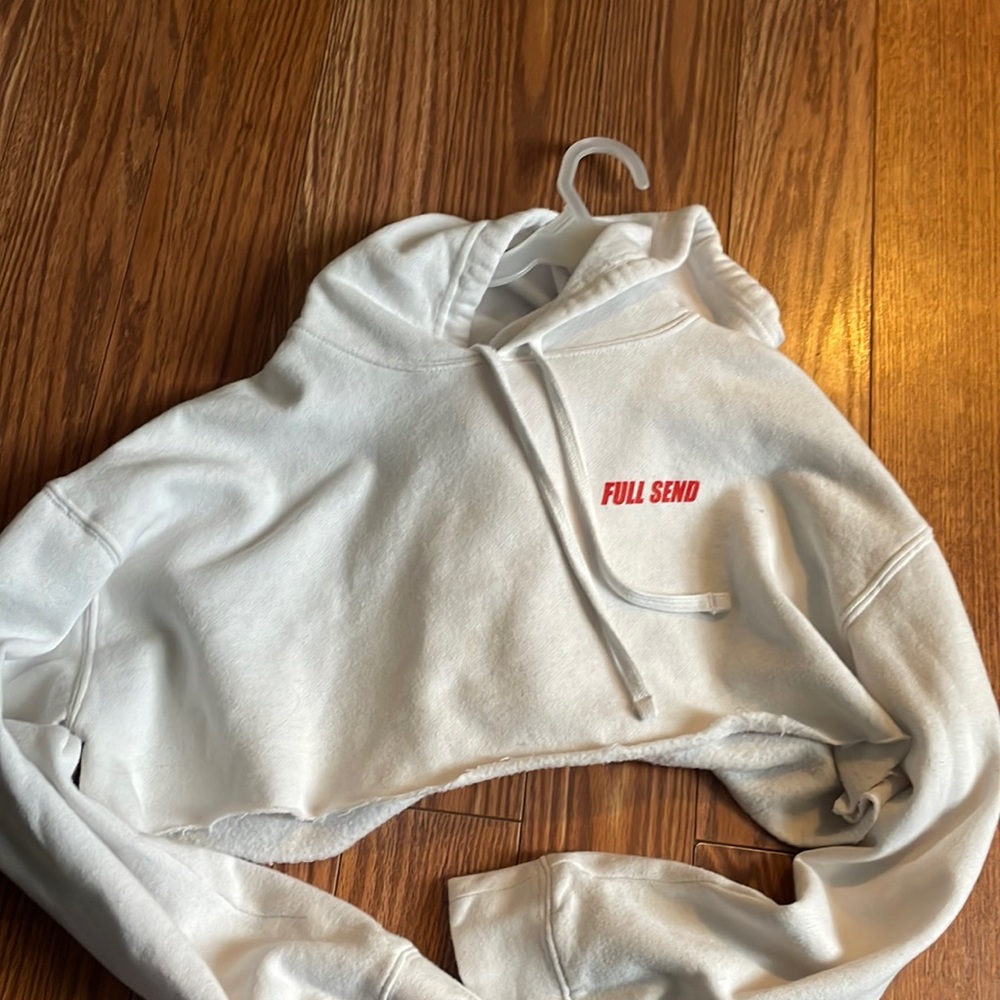 Full send cropped hoodie